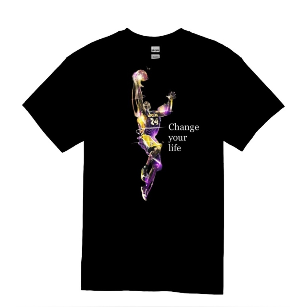 Black Graphic Men's T-Shirt Kobe Bryant